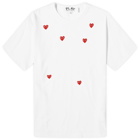 Comme des Garçons Play Men's Many Heart T-Shirt in White