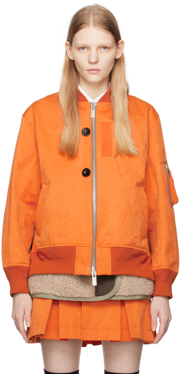 Orange faux hotsell suede jacket