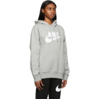 Nike Grey Graphic Sportswear Club Hoodie