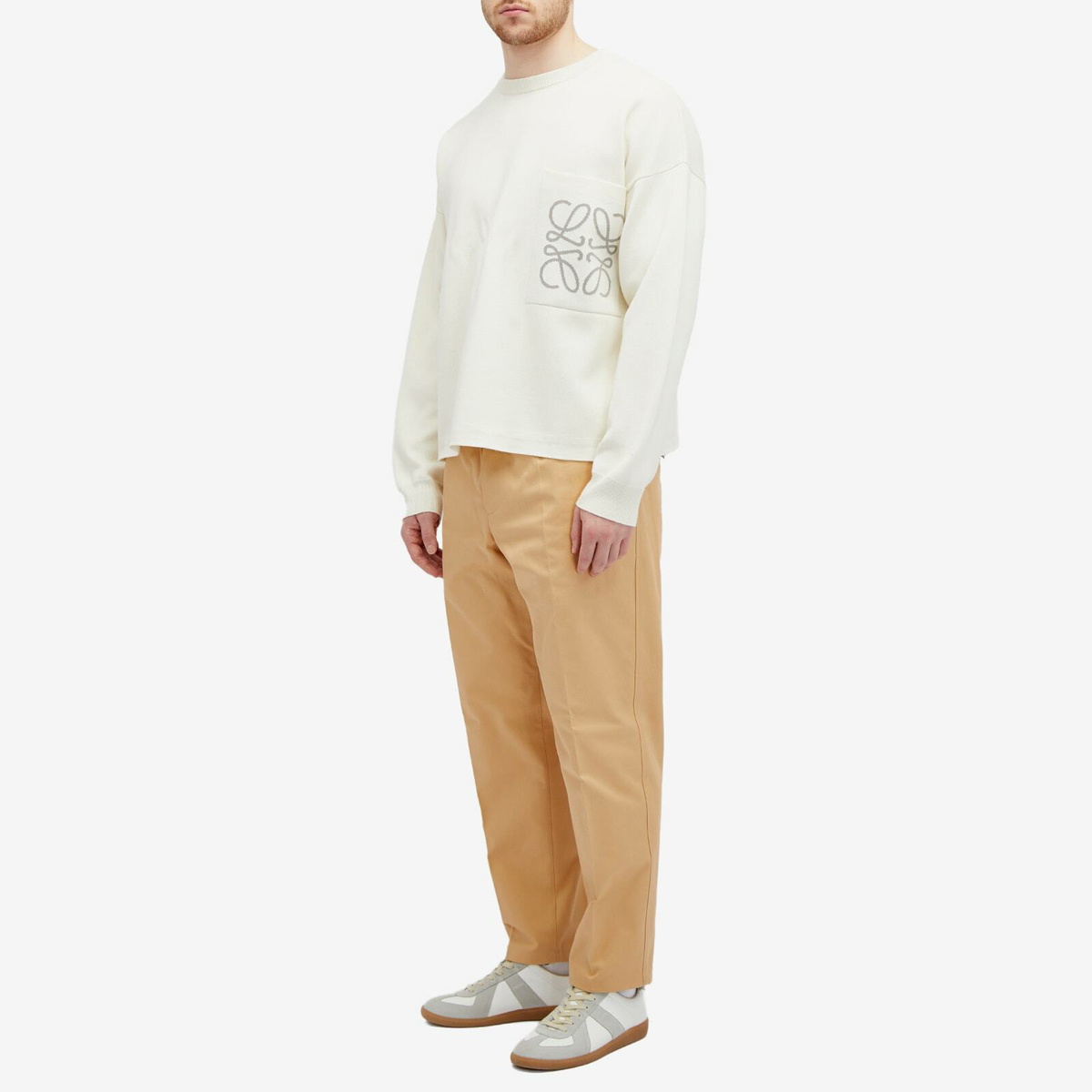 Jil Sander Men's Heavy Cotton Trousers in Sandstone Jil Sander