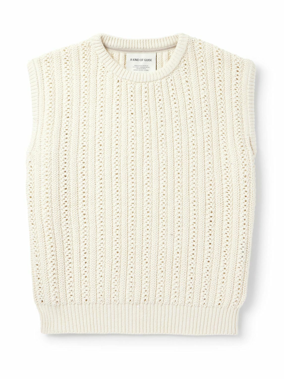 A Kind Of Guise - Haroun Crocheted Cotton Sweater Vest