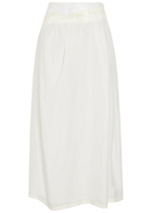 Maison Margiela Sellotape-effect Silk Midi Skirt Ivory