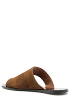 Atp Atelier Rosa Suede Thong Sandals Brown