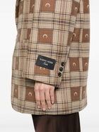 Marine Serre Crescent Moon-Jacquard Blazer