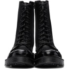 VETEMENTS Black Flame Lace-Up Military Boots