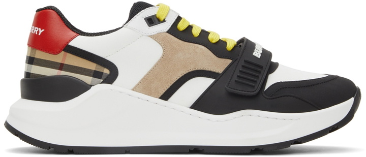 Photo: Burberry Suede & Nylon Vintage Check Low Sneakers