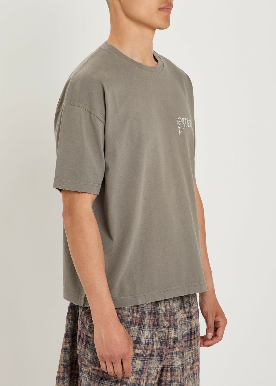Picante Sacramento Printed Cotton T-shirt Grey