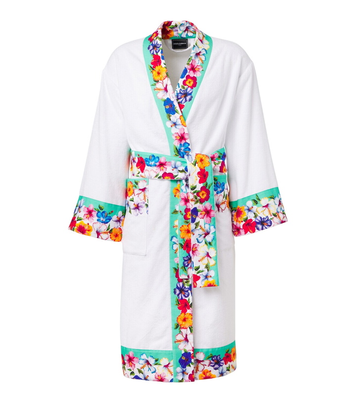Photo: Dolce&Gabbana Casa Floral cotton terry bathrobe