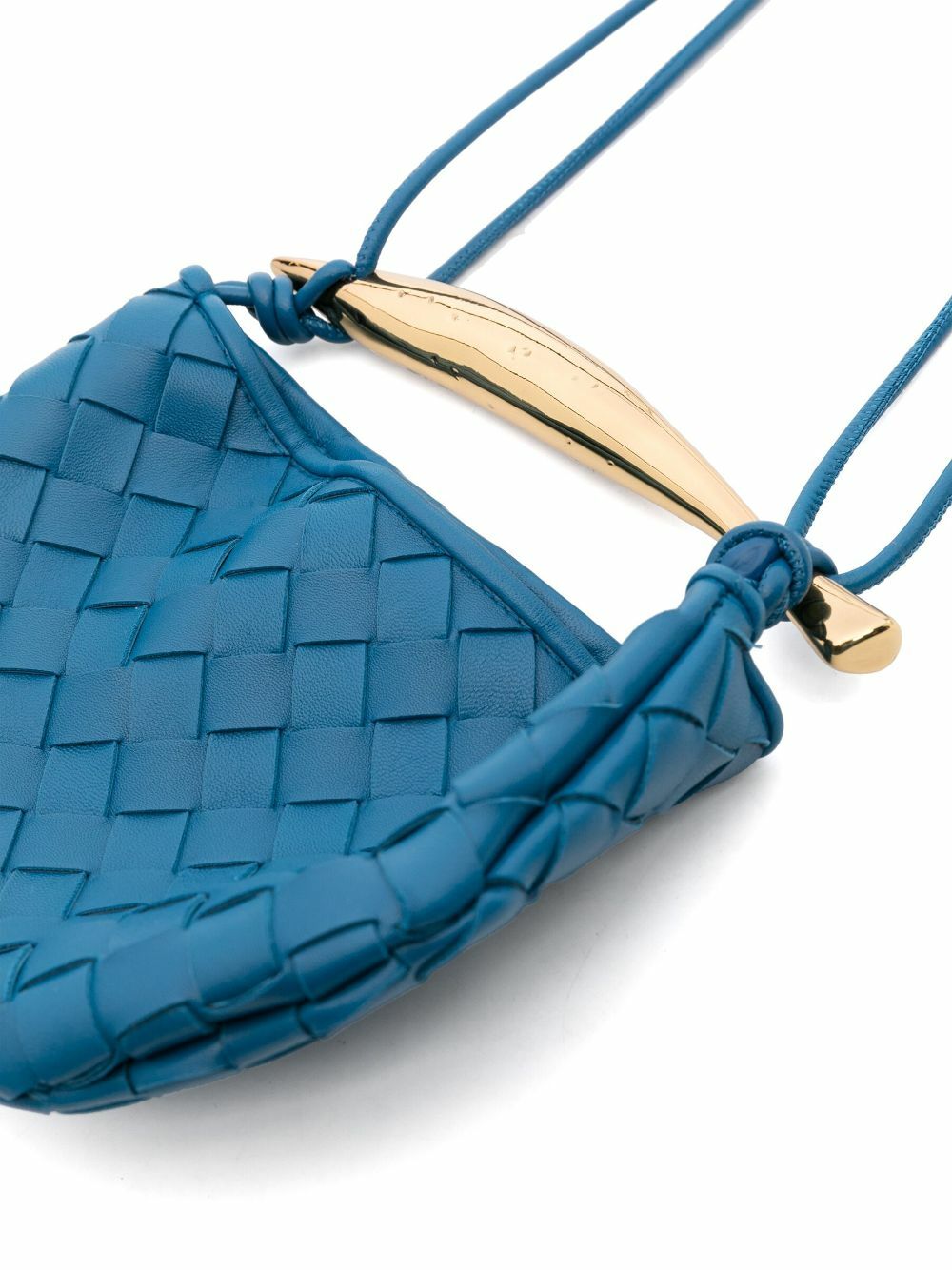 Bottega Veneta Blue Mini Sardine Leather Cross Body Bag