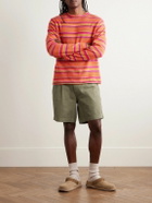 Corridor - Straight-Leg Pleated Garment-Dyed Cotton-Blend Twill Shorts - Green