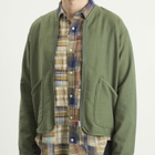 Universal Works Men's Slub Sateen Zip Liner Jacket in Olive