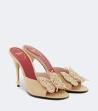 Valentino Garavani Flutterby embellished leather mules