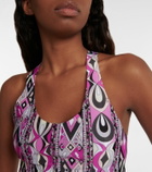 Pucci - Printed racerback sports bra