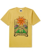 GOOD MORNING TAPES - Printed Organic Cotton-Jersey T-shirt - Yellow
