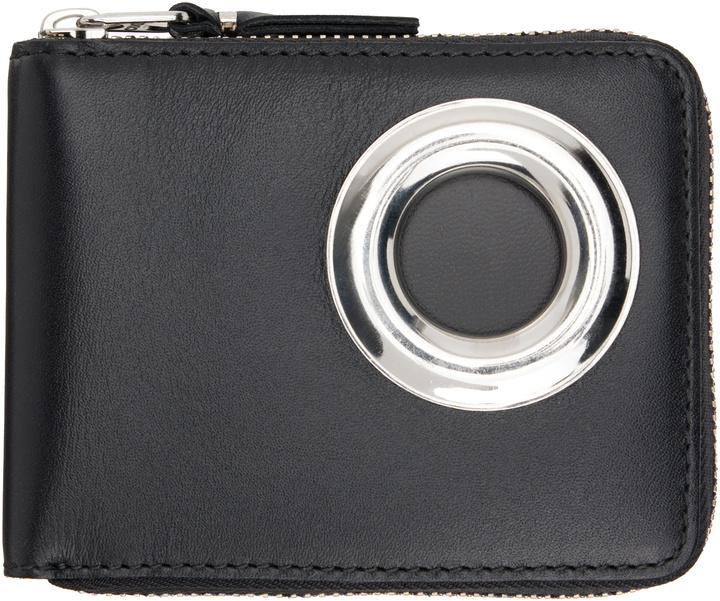 Photo: COMME des GARÇONS WALLETS Black Silver Eyelet Wallet