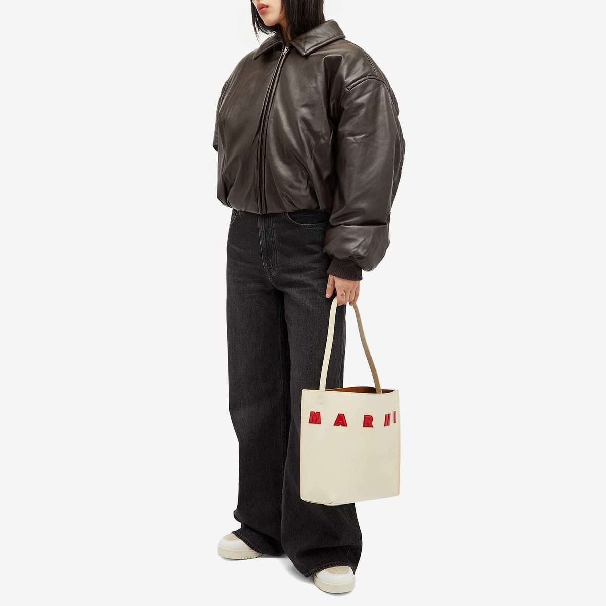 Marni Women's Museo Hobo Small Bag in Ivory Lacquer Marni