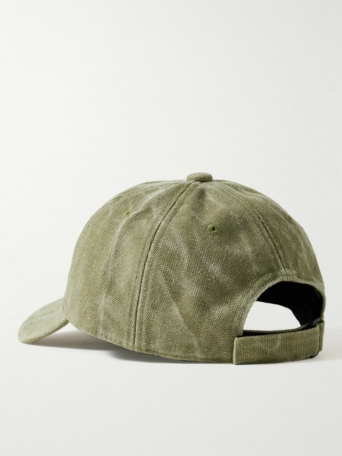 Acne Studios - Leather-Trimmed Distressed Cotton-Canvas Baseball Cap ...