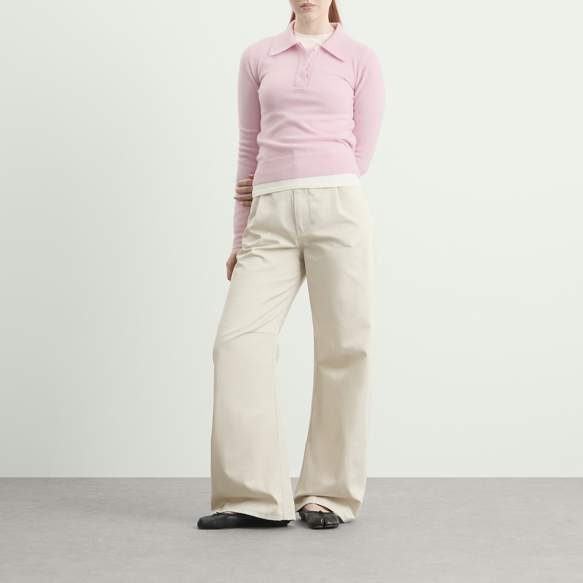 Jil Sander Women's Knitted Polo Top in Candy Pink Jil Sander