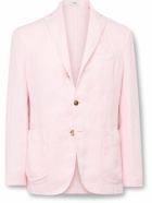 Boglioli - Unstructured Garment-Dyed Linen Suit Jacket - Pink