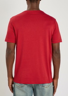 Gant Logo-embroidered Cotton T-shirt Red