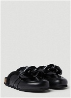 Shearling Chain Loafers in Black