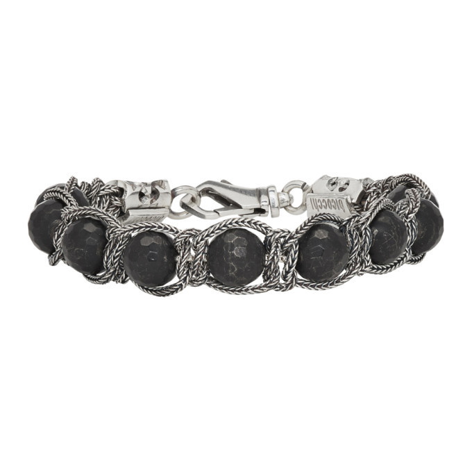 Photo: Emanuele Bicocchi Silver and Black Beaded Bracelet