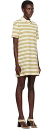 Burberry Yellow Striped Cotton Polo Minidress