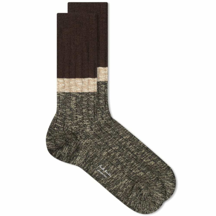 Photo: Paul Smith Men's Arnaud Rib Sock in Brown