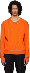 Moschino Orange Zip Sweater