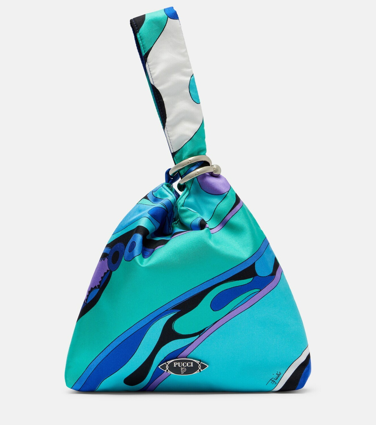 Pucci Orchidee silk twill top-handle bag