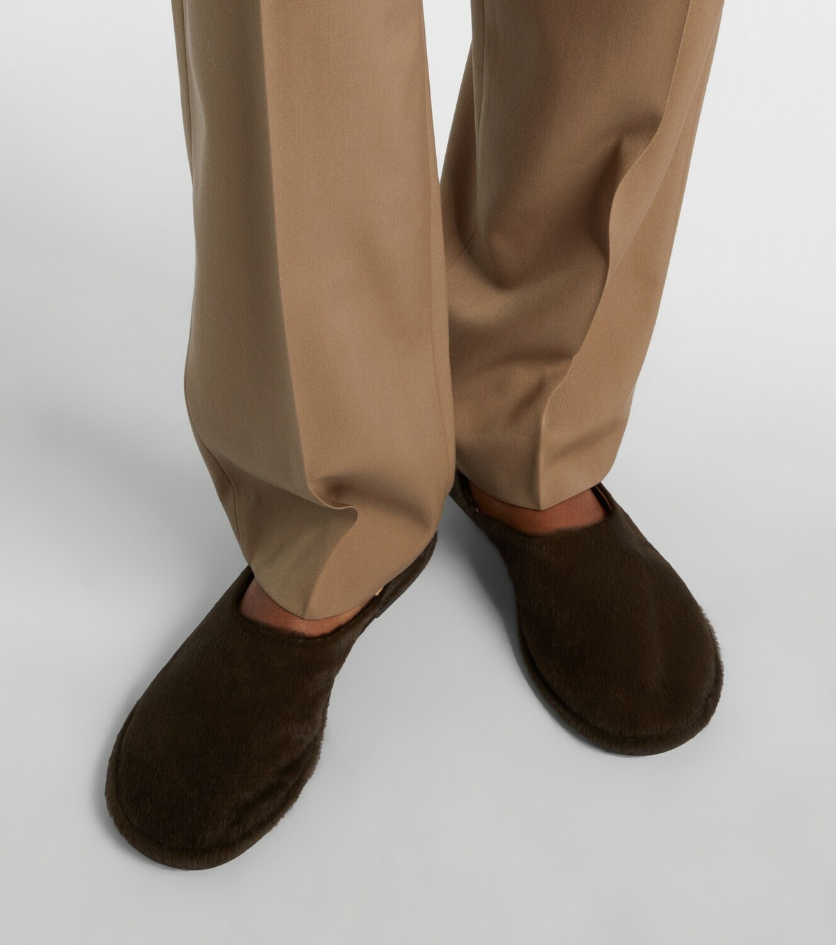The Row Canal calf hair slip-on shoes