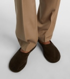 The Row Canal calf hair slip-on shoes
