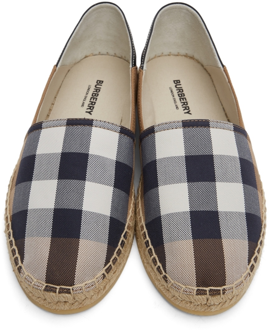 Burberry check jute cotton on sale espadrilles