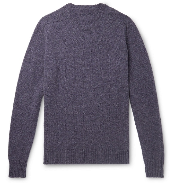 Photo: Anderson & Sheppard - Camoshita Shetland Wool Sweater - Purple