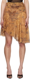 MISBHV Brown Goa Mesh Midi Skirt