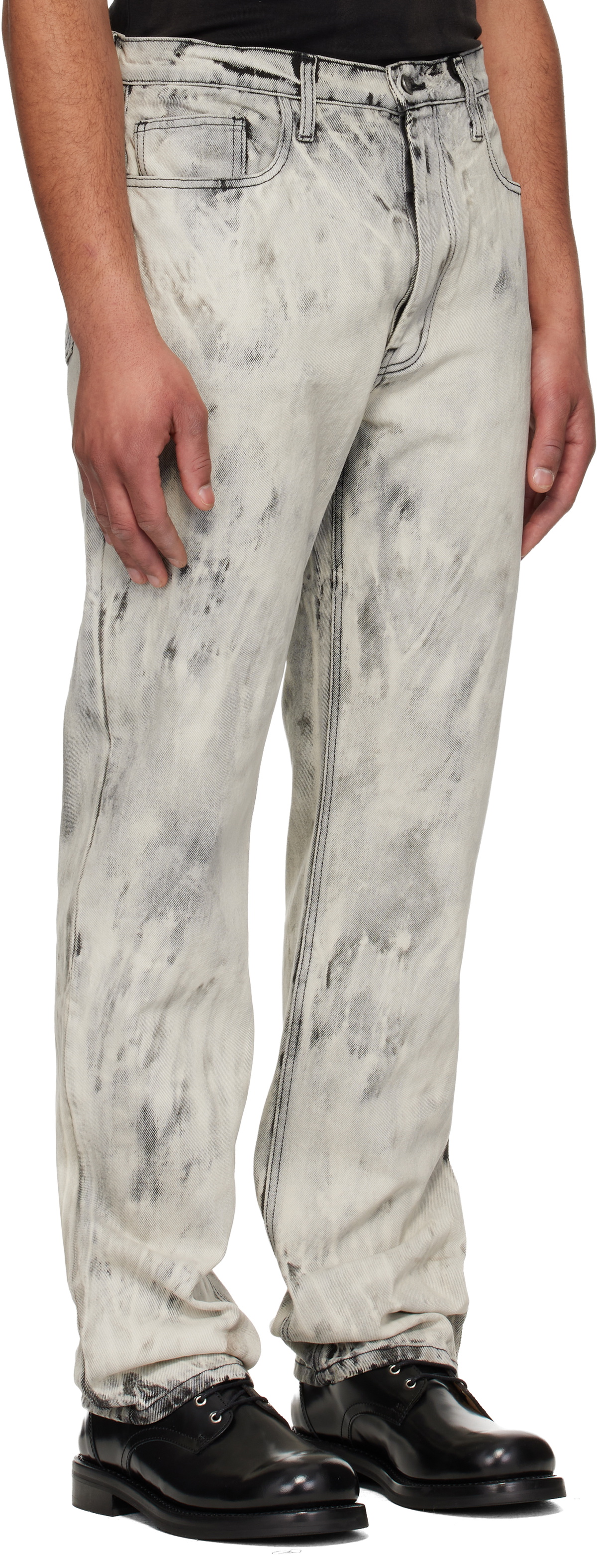 ALEXANDER DIGENOVA Gray Bleach Straight Leg Jeans
