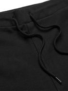A.P.C. - Logo-Print Fleece-Back Cotton-Jersey Drawstring Shorts - Black
