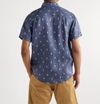 Onia - Jack Button-Down Collar Printed Linen Shirt - Blue