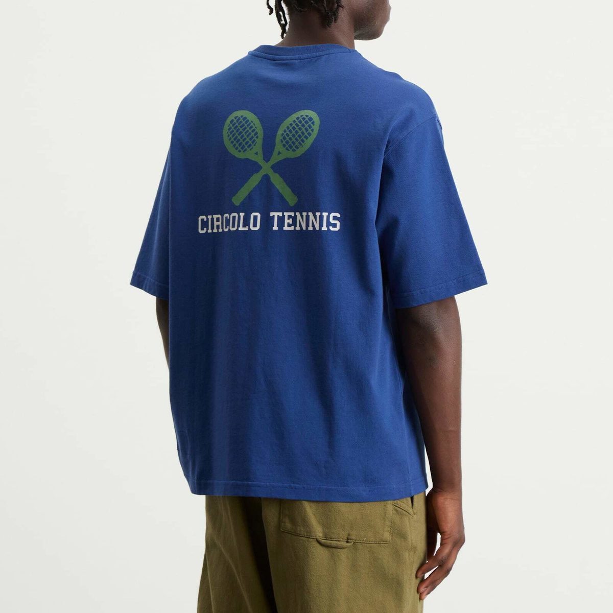 Diadora Men's x Palmes Legcay II T-Shirt in Blue Limonges