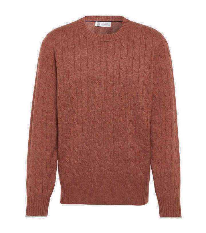 Photo: Brunello Cucinelli Cable-knit cashmere sweater