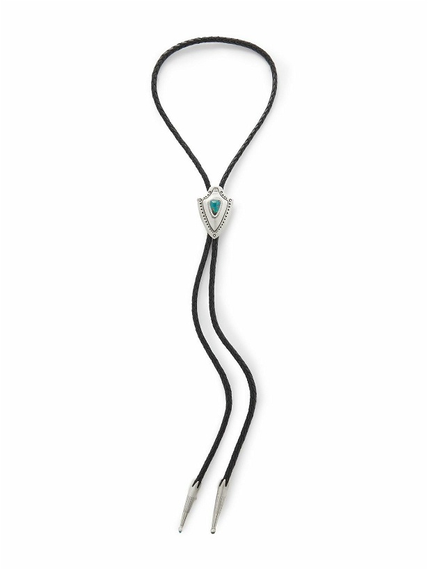 Photo: Jacques Marie Mage - Umit Benan Leather, Silver and Turquoise Bolo Tie