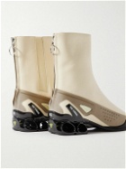 Raf Simons - Cycloid-4 Nylon-Trimmed Leather Ankle Boots - White