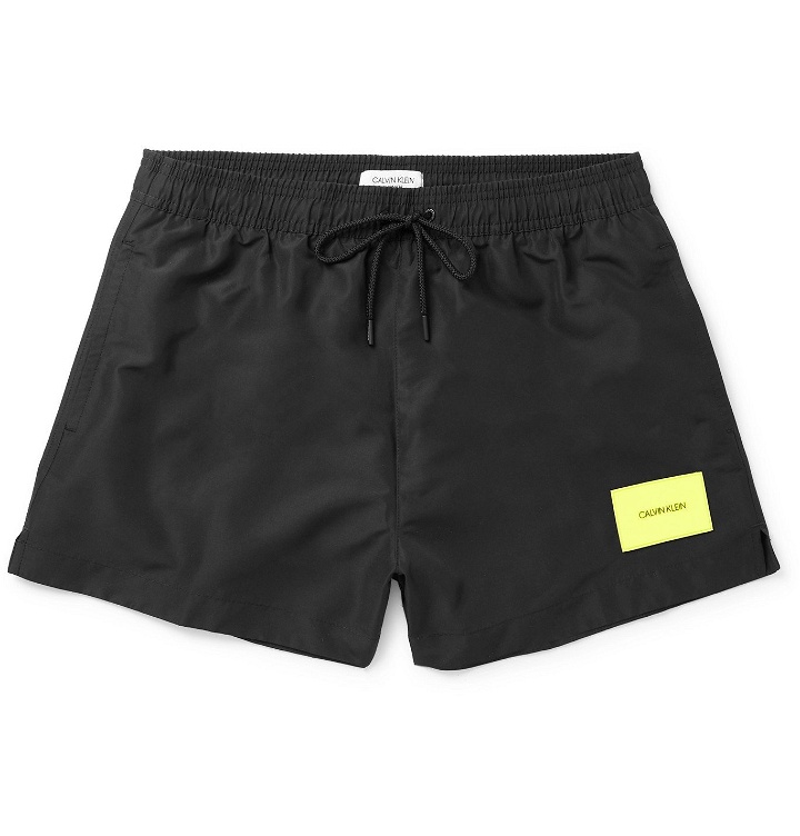 Photo: Calvin Klein Underwear - Short-Length Logo-Appliquéd Swim Shorts - Black