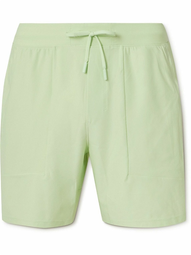 Photo: Lululemon - License to Train 7&quot; Linerless Slim-Fit Stretch Recycled-Shell Drawstring Shorts - Green
