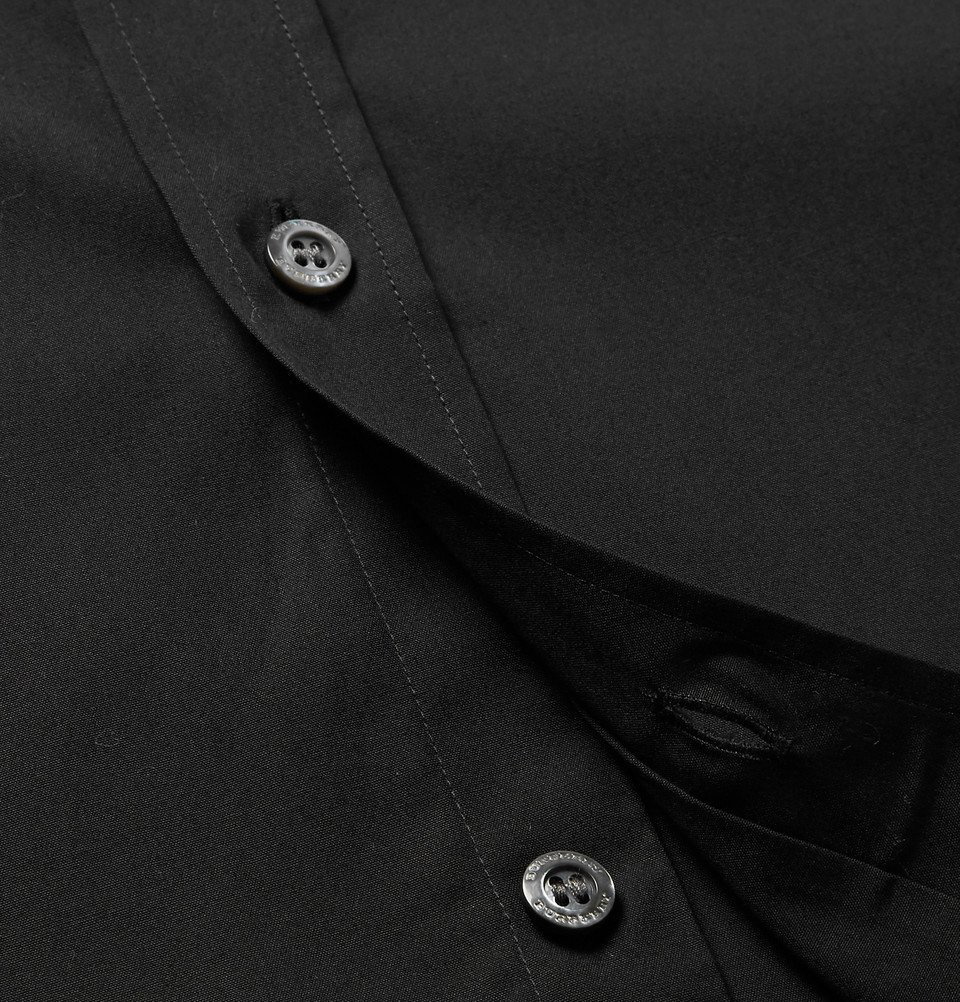 Men's Slim Fit Stretch Cotton Poplin Shirt - Men's Button Down