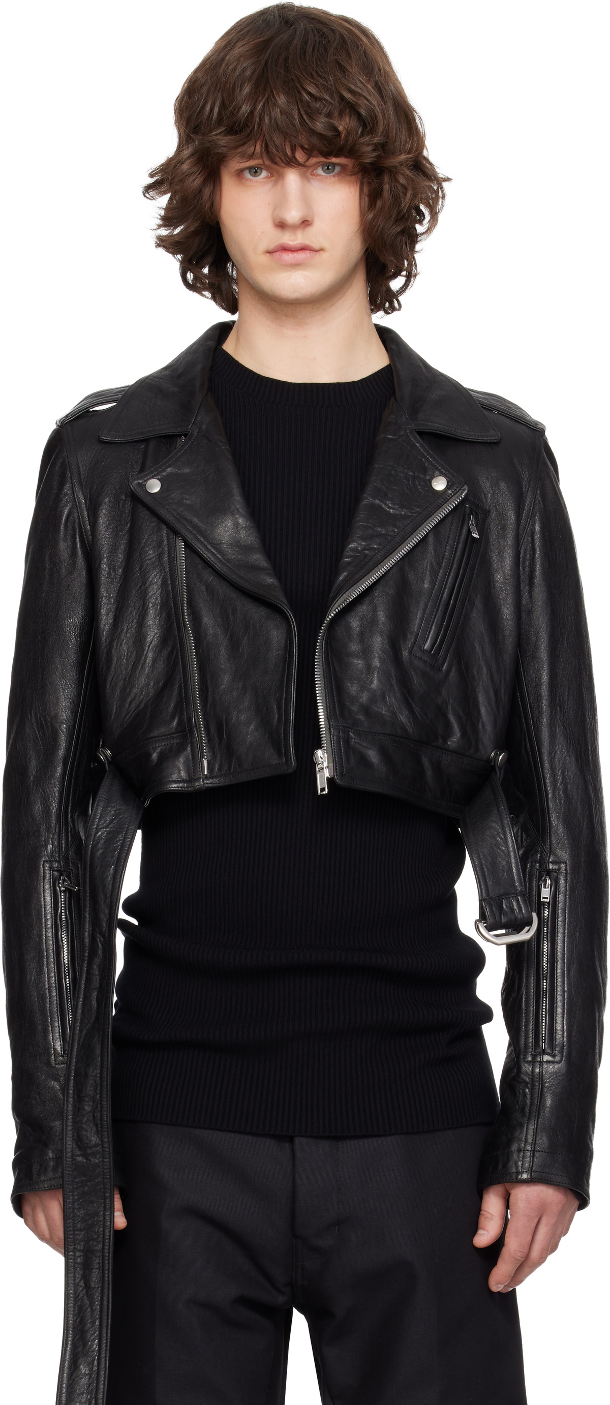 オ*ド様 Rick Owens リックオウエンス LUKES STOOGES ラ RICK OWENS | CROPPED LUKE STOOGES JACKET