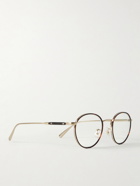 Brunello Cucinelli - Oliver Peoples Convertible Round-Frame Acetate and Gold-Tone Optical Glasses