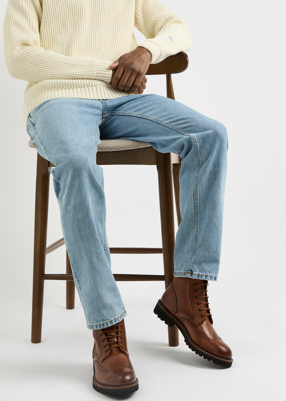 Oliver Sweeney Milbrook Leather Ankle Boots Brown