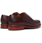 Grenson - Curt Textured-Leather Derby Shoes - Men - Dark brown