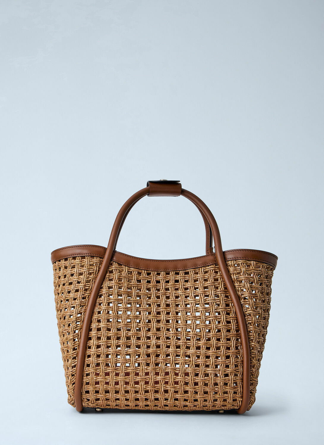 Max Mara Woven Leather Tote Bag